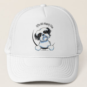 Black/White Shih Tzu IAAM Trucker Hat