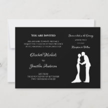Black White Silhouette Wedding