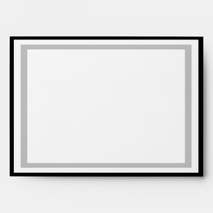 Black White silver Art Deco Frame Wedding Envelope