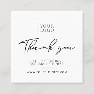 Black & White Simple Business Thank you Insert 