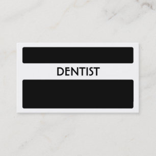 Black white simple Dentist business cards