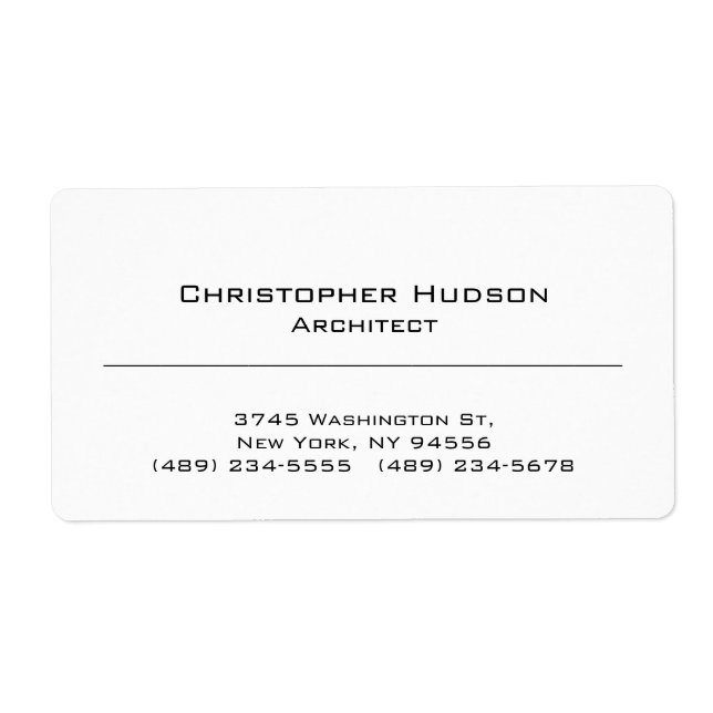 Black White Simple Plain (Front)