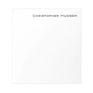 Black White Simple Plain Architect Notepad