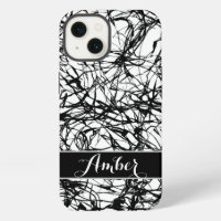Black White Simple Rough Abstract Personalised