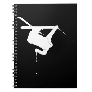 Black & White Skier Notebook