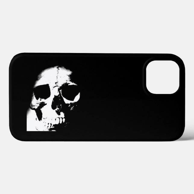 Black & White Skull Case-Mate iPhone Case (Back (Horizontal))