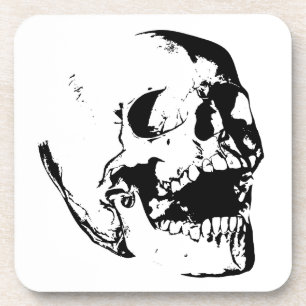 Black White Skull Coaster