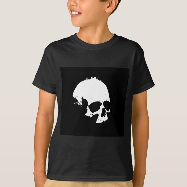 Black & White Skull T-Shirt (Front)