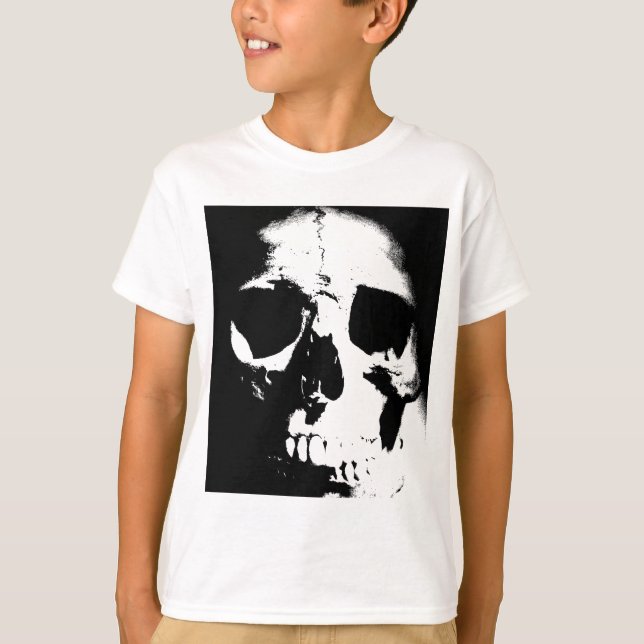 Black & White Skull T-Shirt (Front)