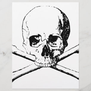 Black & White Skull & the Bones