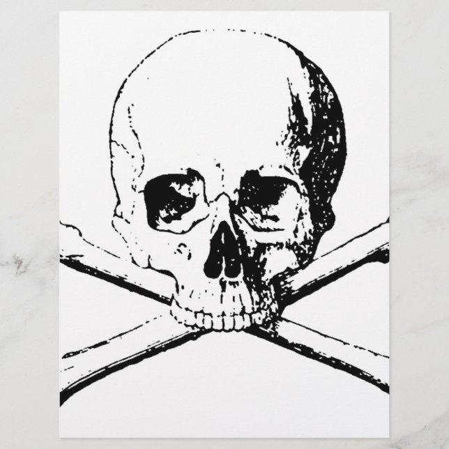 Black & White Skull & the Bones (Front)