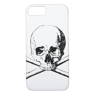 Black & White Skull & the Bones iPhone 8/7 Case