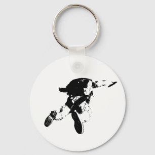 Black & White Skydiving Key Ring