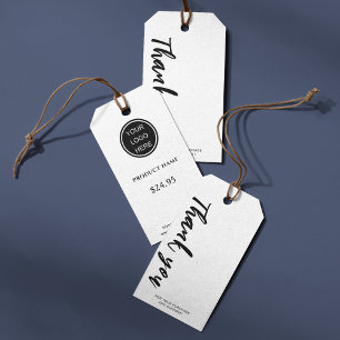 Black White Small Business Price Display Tags