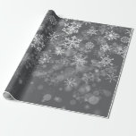 Black White Snowflake Christmas winter Wrapping Paper<br><div class="desc">This design may be personalised by choosing the Edit Design option. You may also transfer onto other items. Contact me at colorflowcreations@gmail.com or use the chat option at the top of the page if you wish to have this design on another product or need assistance with this design. See more...</div>