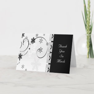 Black & White Snowflake Wonderland Holiday Card