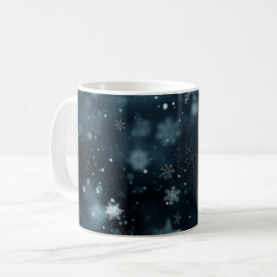 Black/White Snowflakes Christmas Coffee Mug