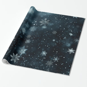 Black/White Snowflakes Christmas Wrapping Paper
