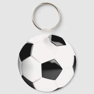 Black & White Soccer Ball Key Ring