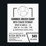 Black & White Soccer ball, Soccer Camp Advertising Flyer<br><div class="desc">Black & White Soccer ball,  Soccer Camp Advertising Flyers By The Business Card Store.</div>