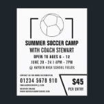 Black & White Soccer ball, Soccer Camp Advertising Flyer<br><div class="desc">Black & White Soccer ball,  Soccer Camp Advertising Flyers By The Business Card Store.</div>