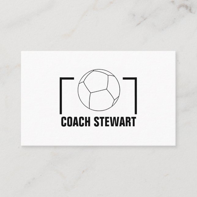 Black & White Soccer ball, Soccer Player/Coach/Ref Business Card (Front)