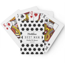 Black White Soccer Personalised Best Man Wedding