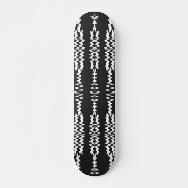 Black & White Sonic Wave Skateboard (Front)