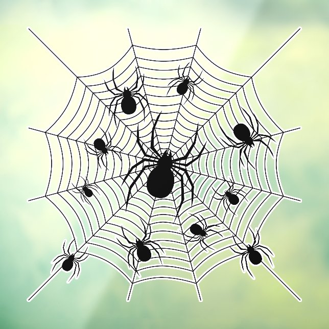 Black White spiders spiderweb Halloween pattern (Sheet 3)