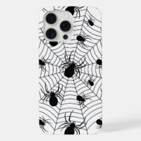 Black White spiders spiderweb Halloween pattern