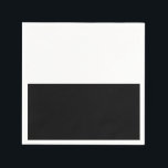 Black & White Split Half Birthday Chic Party Napkin<br><div class="desc">Customise for any event. Add your own text,  or delete to leave blank.</div>