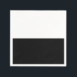 Black & White Split Half Birthday Chic Party Napkin<br><div class="desc">Customise for any event. Add your own text,  or delete to leave blank.</div>