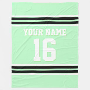 Black White Sports Jersey Fleece Blanket