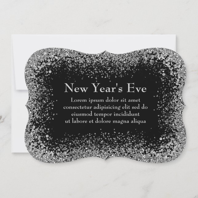 Black/White Sprinkle Illusion Invitation (Front)