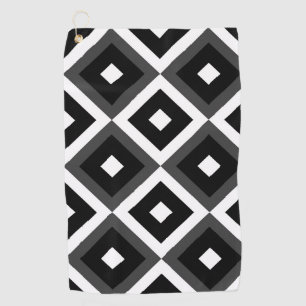 Black & White Squares Golf Towel