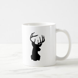 Black & White Stag Head Coffee Mug