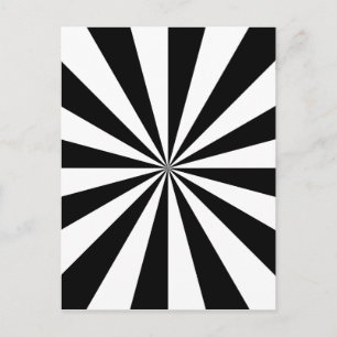 Black & White Star Burst Postcard