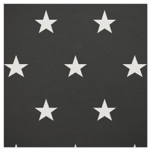 Black White Stars Modern Novelty Craft Quilting Fabric