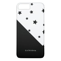 Black & White Stars Patten Abtract Personalised