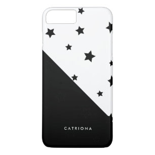 Black & White Stars Patten Abtract Personalised iPhone 8 Plus/7 Plus Case