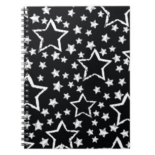 Black, white stars: urban grunge. notebook