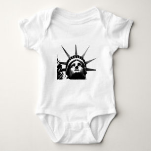 Black & White Statue of Liberty Baby Bodysuit