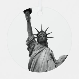 Black & White Statue of Liberty Christmas Tree Decoration