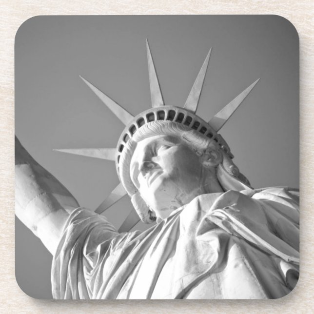 Black White Statue of Liberty Coaster (Front)