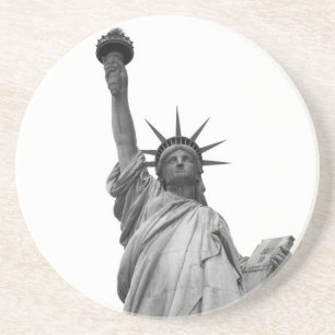 Black & White Statue of Liberty Coaster