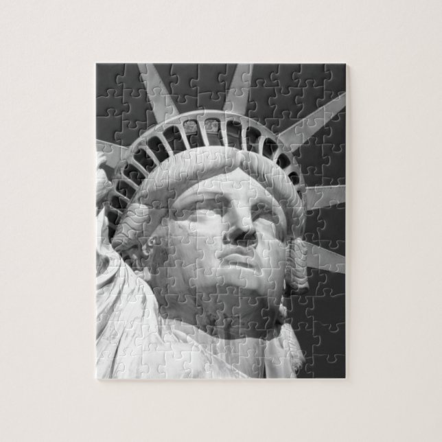 Black & White Statue of Liberty Jigsaw Puzzle (Vertical)