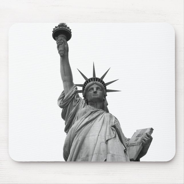 Black & White Statue of Liberty Mouse Pad (Front)