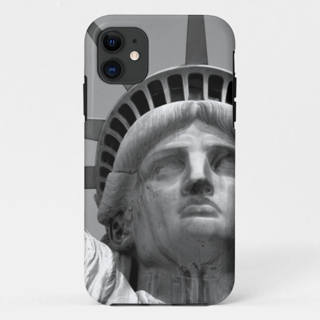 Black & White Statue of Liberty New York Case-Mate iPhone Case (Back)