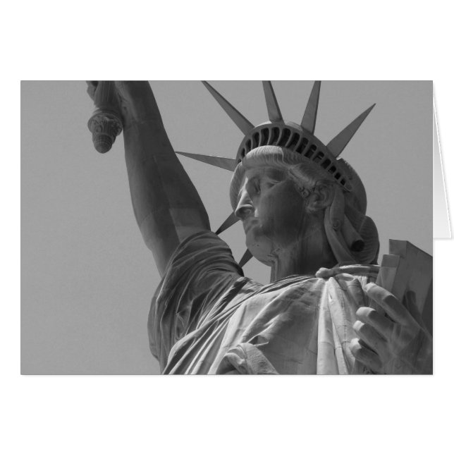 Black & White Statue of Liberty New York City (Front Horizontal)