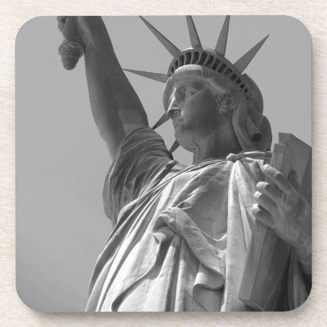 Black & White Statue of Liberty New York City Coaster (Front)